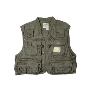 Vintage Ausable Vest Mens XL Extra Large Herb Fly Fishing Utility Pockets *READ